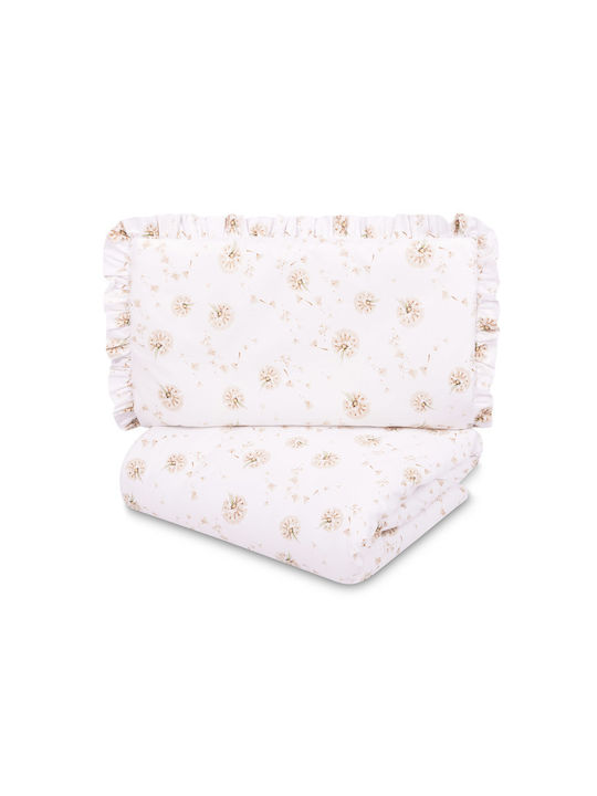 Sensillo Сет Бебешка Долен Калъф с Калъфка за Възглавница Beige 100x135см.