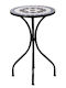 Auxiliary Outdoor Table with Ceramic Surface and Metal Frame Light Blue 35x35x54cm