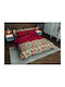 Charalambidis Textiles Cotton Σετ Σεντόνια Υπέρδιπλα 220x260εκ. Κόκκινο (4τμχ)