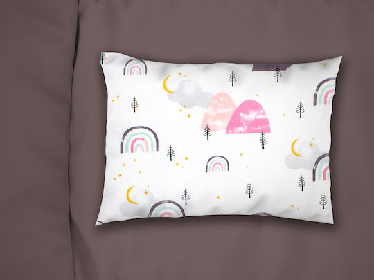 Dimcol Kids Cotton Pillowcase 50x70cm White-pink