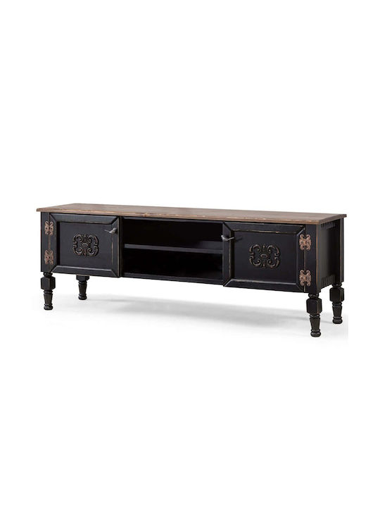 TV Stand Ada Black M150xD50xH40cm