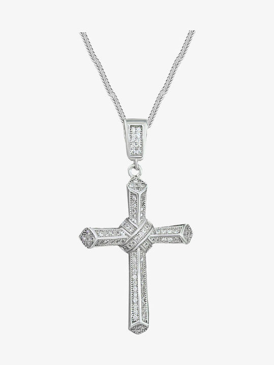 Damen Kreuz aus Silber mit Kette
