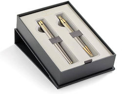 Parker Im Core Brush Metal Gt Set Fountain Pen Ballpoint Pen 3501179756271 Nibs Medium Parker Im Core Brush Metal Gt Set Fountain Pen Ballpoint Pen 3501179756271 Nibs Medium