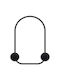 Wallity Metal Wall Hanger 2 Hooks Black 25x33x7cm
