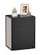 Black Wooden Bedside Table 45x35x58.7cm