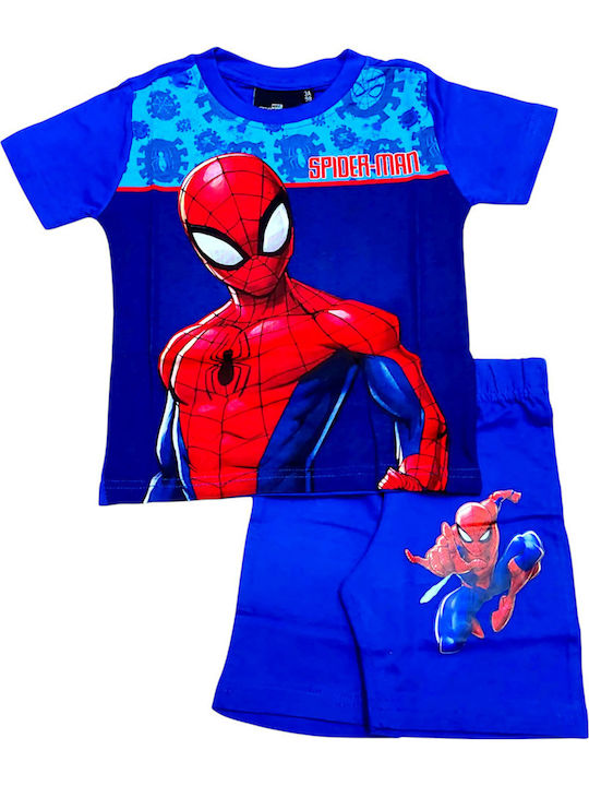 Disney Детска пижама Лятна Blue Spiderman