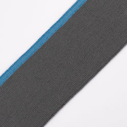 Rippenstrick Grau Himmelblau Gr 6*100cm
