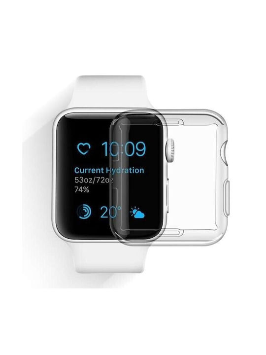 Carcasă de Silicon în culoarea Transparent pentru Apple Watch Series 2, Apple Watch Series 3