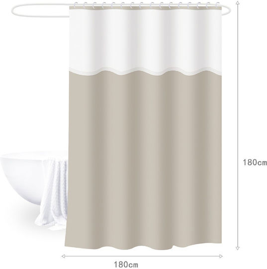 Galifas Perdea de Baie 180x180cm Beige-white