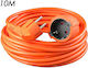 mit Kabel 10m Durchmesser 3 x 1.5mm² Orange