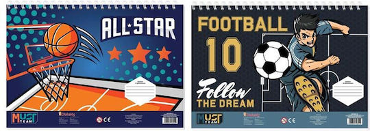 Drawing Pad Football Basketball Stickers 40 Sheets 2 Designs 586616 Diakakis