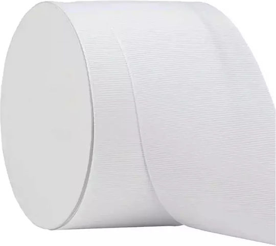 Grosgrain Ribbon 7.5cm Width Folded White Price Per Meter