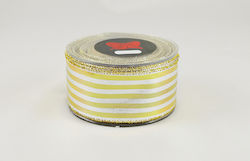 Κορδέλα Λονέτα Foil Stripes Ασημί-χρυσή 5.5 Cm ...