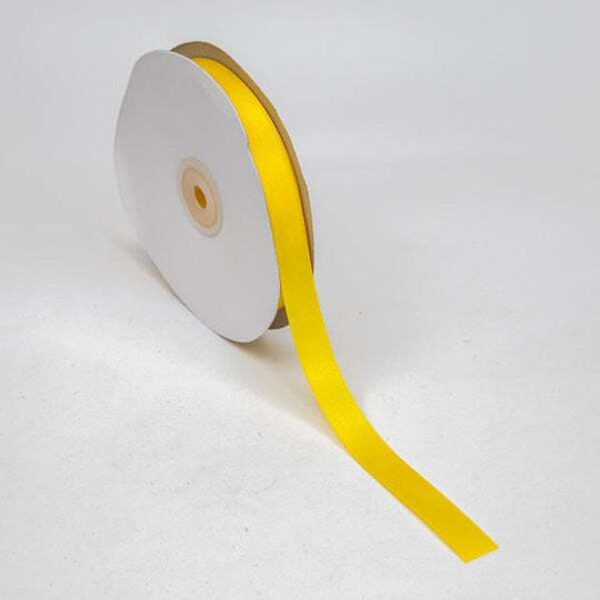 Double-Sided Satin Ribbon 1.5cmx50m Yellow