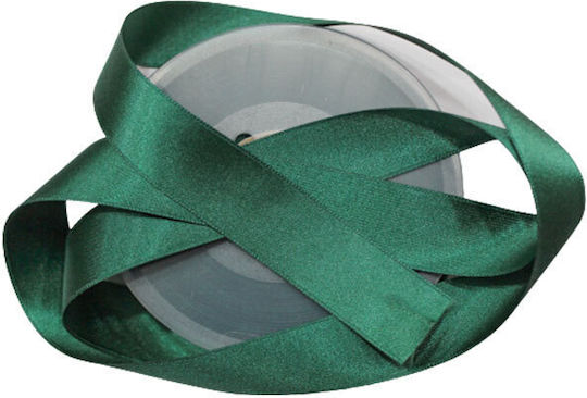 Double-Sided Satin Ribbon with Edged Selvage 24mm Width Green 202 Price Per Meter