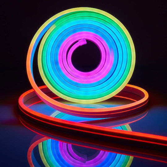 Αδιάβροχη Led Ταινία Neon Cob Flex Rgbw 5v Usb 10m Ip67 Τηλεχειριστήριο Σύνδεση Εφαρμογή Κινητού Rixme Rgb-ic-10m