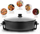 Shov Pizzapfanne Фурна за пица Teppanyaki с Регулируем Термостат 1500W