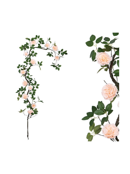Artificial Pink Rose Garland 2.40m Set of 3