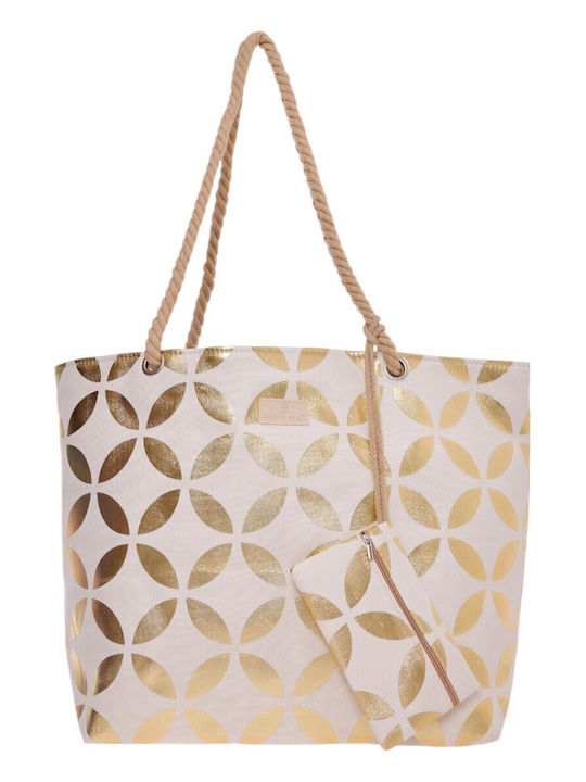 Bag to Bag Πλαστική Τσάντα Θαλάσσης Χρυσή