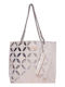 Bag to Bag Plastic Beach Bag with Toiletry Bag Silver