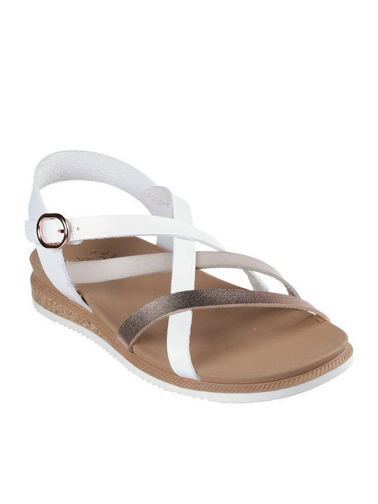 Desert Kiss Women's Flat Sandals in White Color