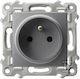 Ospel Szafir Single Walled Power Socket Gray