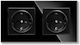 Power Socket Black 1pcs