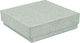 Cutie din hârtie culoare metalică argintie dimensiune 9x9x3cm set de 6 bucăți