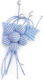Stoffblume Hellblau 12cm 12Stk M5887