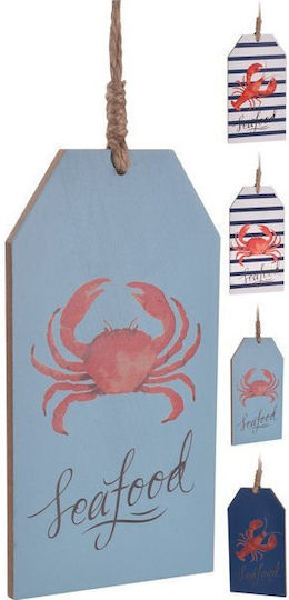 Holzschild Meeresfrüchte 8x15cm 4 Designs Krabbe Hummer