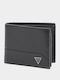Boston Leather Men's Wallet Coins Black