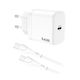 iNOS Charger GaN with USB-C Port and Cable USB-C - USB-C 35W Power Delivery / Quick Charge 3.0 Whites