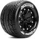 Louise Rc Mt-rocket 1-10 Monster Truck Tire Set Mounted Soft Black 2.8" Rims 1/2"-offset Lr-t3201sbh Louise Rc World