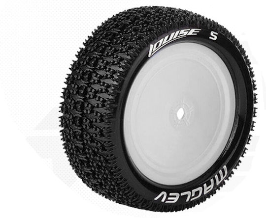Louise Rc E-maglev 1-10 Buggy Tire Set Mounted Soft White Wheels Hex 12mm 4WD Front L-3174SWKF RC Vehicles Spare Parts