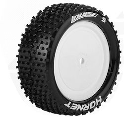Louise Rc E-Hornet 1-10 Buggy Tire Set Mounted Soft White Wheels Hex 12mm 4WD Front L-T3170SWKF RC Vehicles Spare Parts