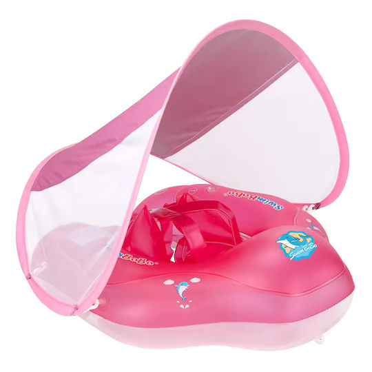 bebeLOGIC Schwimmtrainer Swimtrainer mit Sonnenschutz Rosa