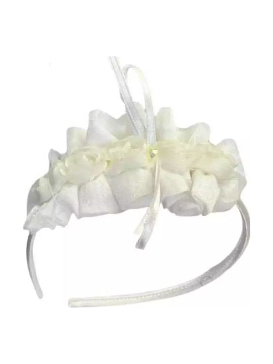 Bode Kids Headband with Flower White