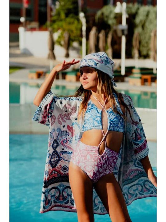 Kimono Damasc Floare Christina Lagopoulou Cl24-191 Roz Kimono Damasc Floare Christina Lagopoulou Cl24-191 Roz