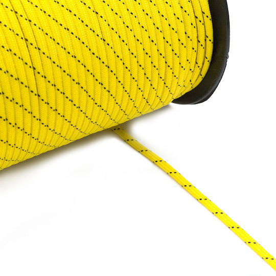 Nautische Kordel 4mm Synthetisch Gelb Schwarz 150 Meter