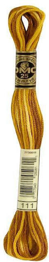 Κλωστές Κεντήματος Art.517 Dmc 100% Βαμβακερή 8mtr Δίχρωμη Col 111 Καφέ Μουσταρδί 1τεμ
