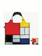 Loqi Τσάντα Αγορών Mondrian Composition Red Yellow Pm.co.r