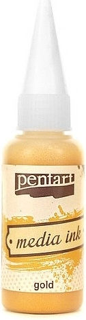Media Ink Pentart 20 ml Metallic Gold Tinte