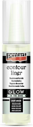 Contur Fosforescent în Întuneric Pentart 30ml Verde