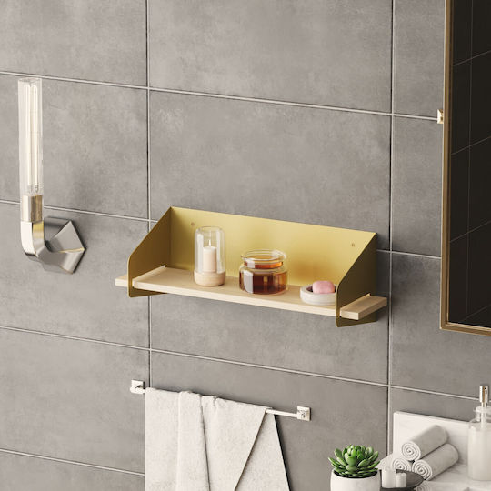 Raft De Perete Long Aurii 60x19x20cm