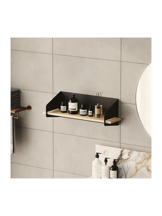Ράφι Τοίχου Long Black 60x19x20εκ.