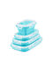 Microwave Silicone Lunch Box Turquoise 4pcs