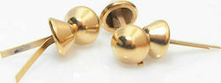 Metalltaschenfüße Farbe Gold 12 mm 1 Stück
