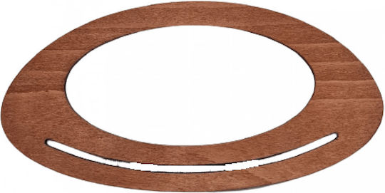 Holzgriff für Tasche Smile Braun 20x10cm 2 Stück