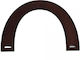 Holzgriff für Tasche Dunkelbraun Blütenblatt 30,5x17cm 2 Stück