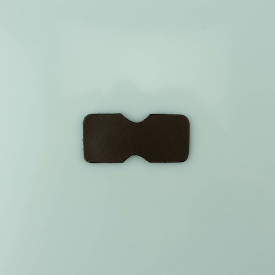 Leather Belt End 3.5*7.5cm Dark Brown Belt 3.5cm